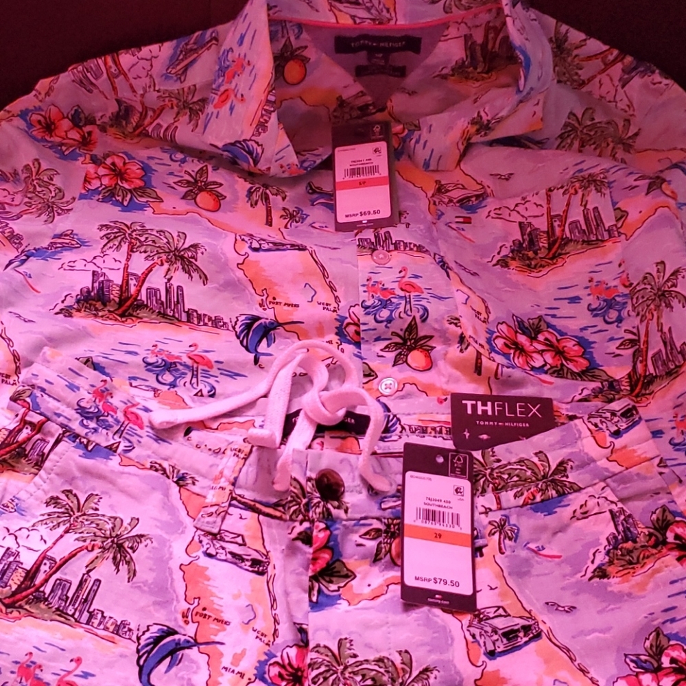 Tommy Hilfiger Short Set. South Beach multi color